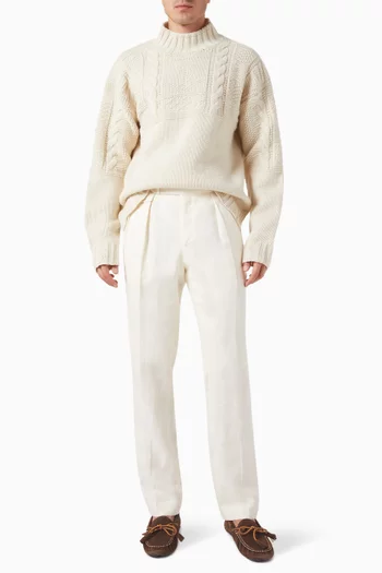 Gregory Suit Pant in Cotton-linen