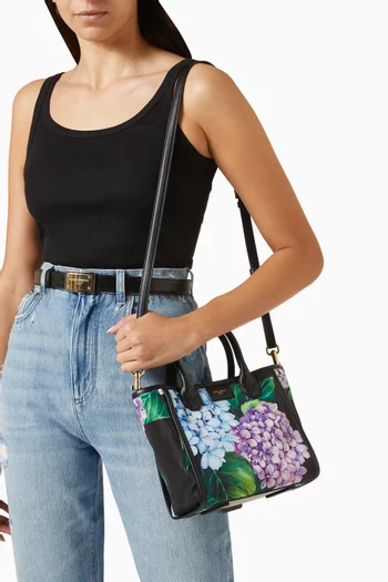حقيبة يد صغيرة بطبعة زهور نايلون