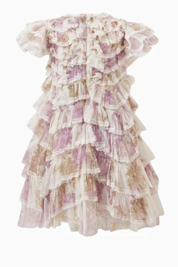 Wisteria Ruffle Lace Dress in Recycled Tulle