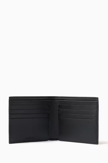 Logo Cash Square Wallet in Leather