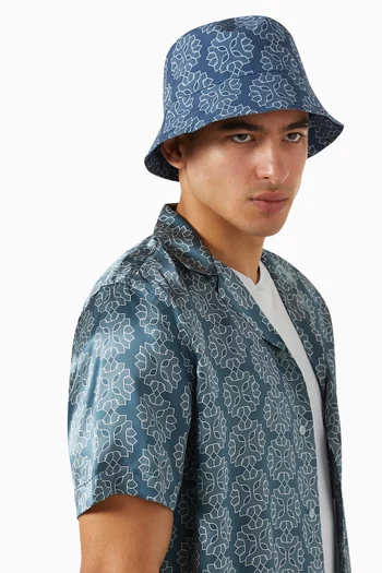 Leandro Medalhao-print Bucket Hat in Cotton-canvas