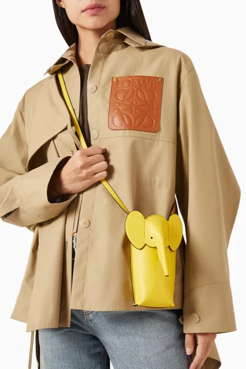 Elephant Pocket Bag in Calfskin Leather