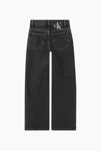 High-rise Wide-leg Jeans in Denim