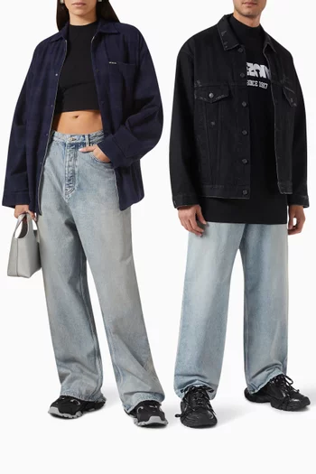 Unisex Baggy Pants in Cotton-twill