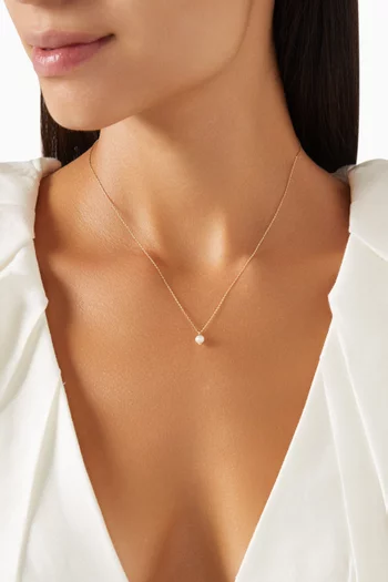 Pearl Pendant Necklace in 18kt Gold