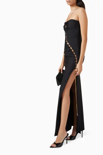 Kaylee Ruched Maxi Dress in Jersey