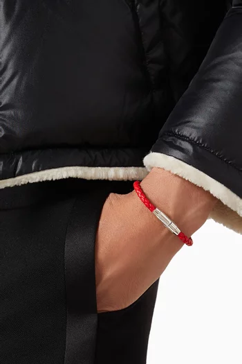 Braid Clasp Bracelet in Leather