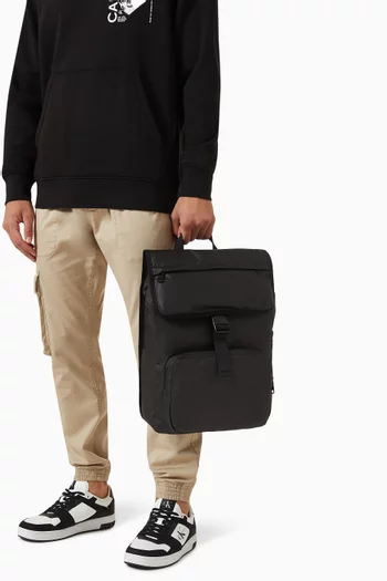 Ultralight Flap Backpack in Faux Leather
