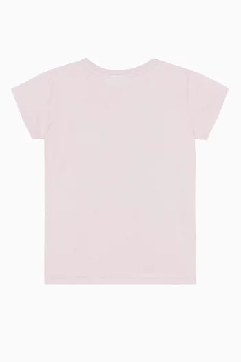 Tennis Smile-print T-shirt in Organic Cotton