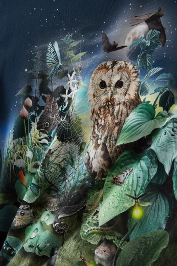 Night Garden print T-shirt in Organic Cotton