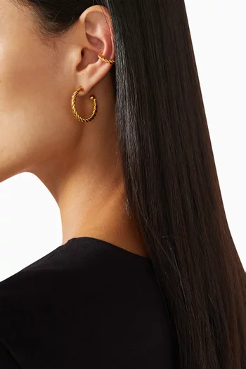 Mini Sydney Hoop Earrings in 24kt Gold-plated Brass