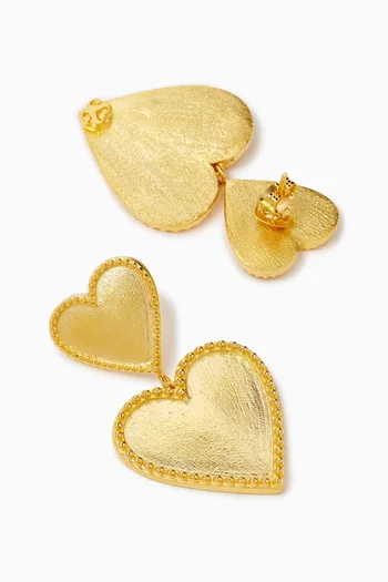 Angelina Drop Earrings in 24kt Gold-plated Brass