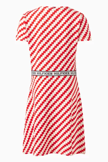 Monotype Tape Jagged Stripe Dress