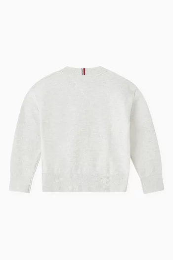 Logo Script Sweater in Cotton-terry