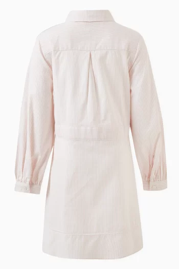 فستان بنمط قميص وخطوط إيثاكا قطن عضوي مطاطي