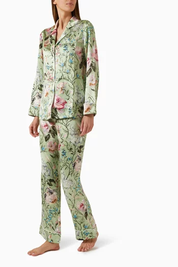 Lila Effie Pyjama Set in Silk