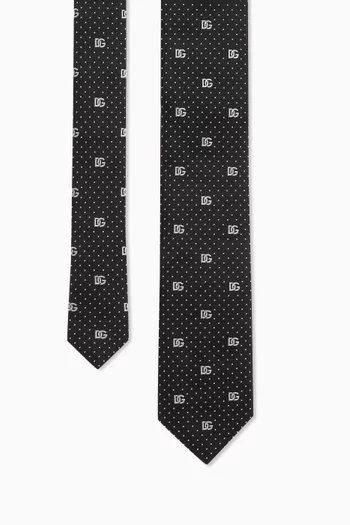 ربطة عنق بشعار الماركة حرير تويل