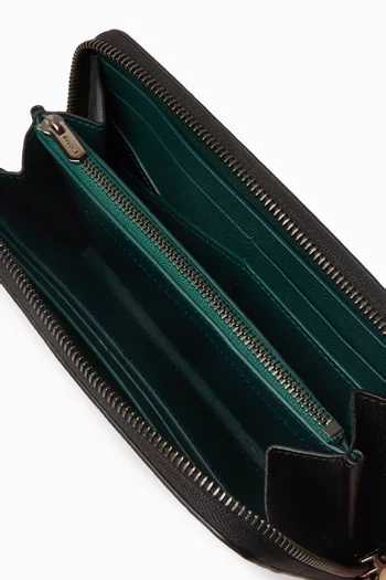 BVLGARI BVLGARI Large Zipped Wallet in Leather