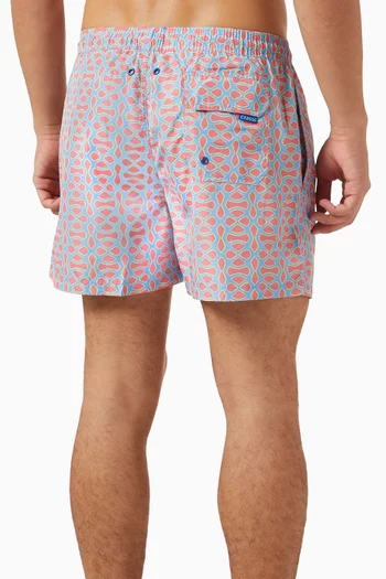 Seychelles Printed Swim Shorts in Recycled Poly-blend