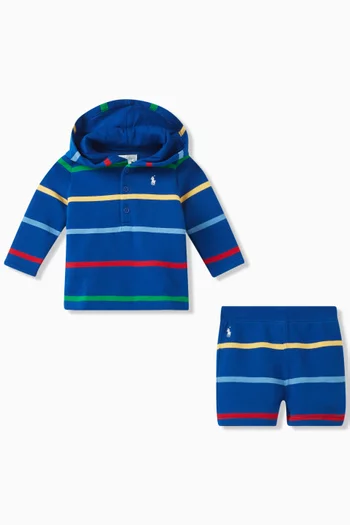 Hoodie & Shorts Set in Jersey