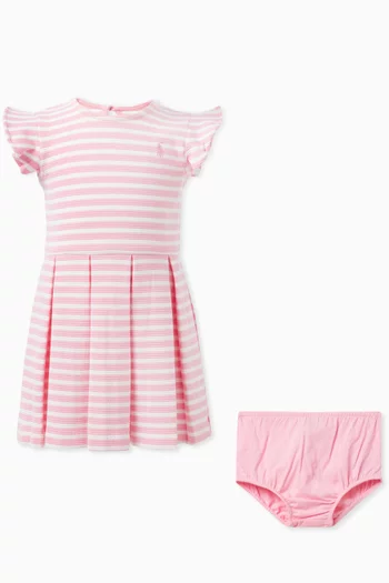 Ruffled Day Dress with Bloomers in Cotton