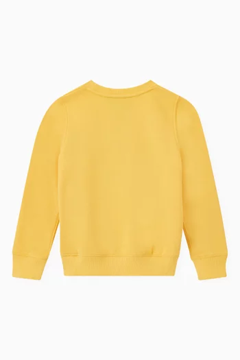 Bear Print Sweatshirt in Cotton Fleece