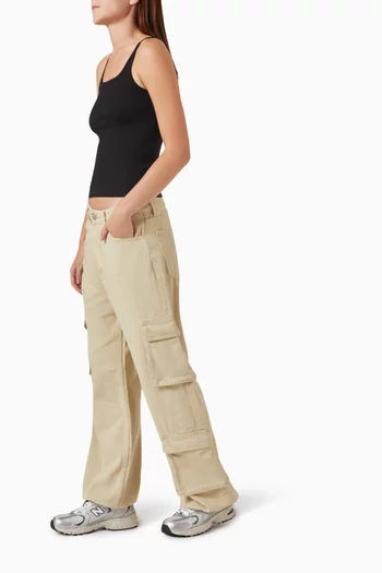 YUBBI Women pants Slant Pocket Cargo Pants (Color : Army Green, Size : M):  Buy Online at Best Price in UAE 