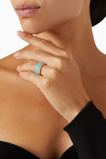 Baalbeck In Color Turquoise Ring in 18kt Rose Gold