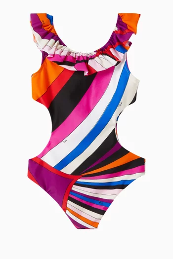 Cutout Swimsuit in Stretch Nylon