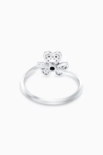 Flora Diamond Ring in 18kt White Gold