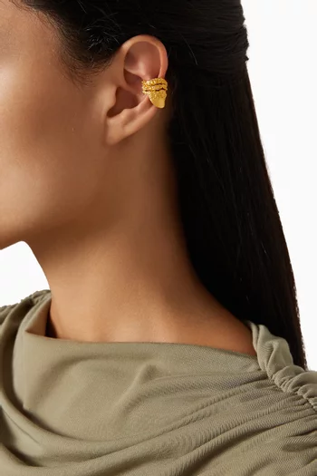 Elea Single Ear Cuff in 18kt Gold-plated Brass
