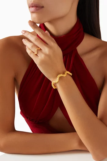 Medusa Bracelet in 18kt Gold-plated Brass