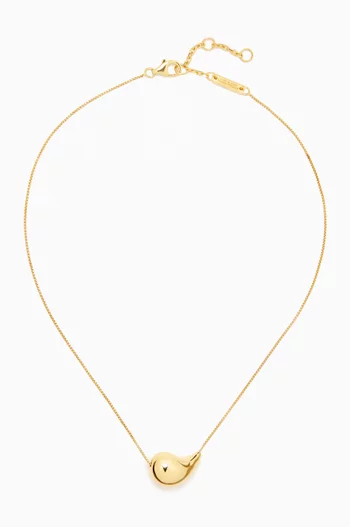 Drop Pendant Necklace in 18kt Gold-plated Silver