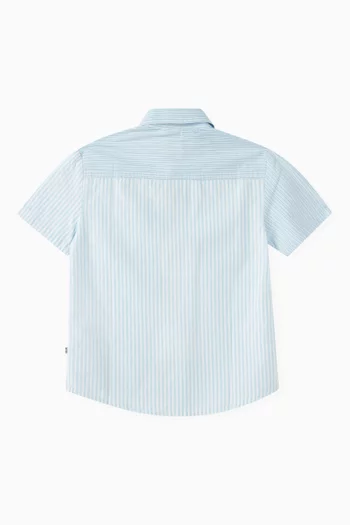 Multi-striped Shirt in Cotton Poplin