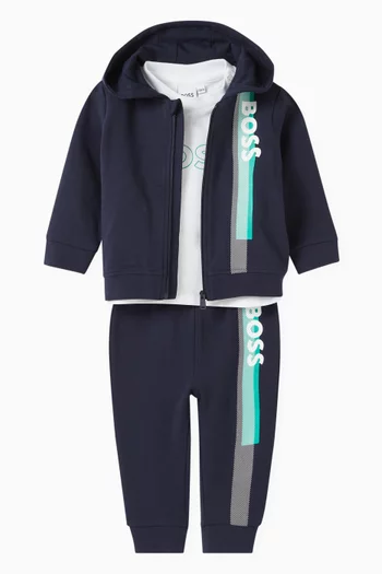 Logo-print Tracksuit Set in Cotton-terry