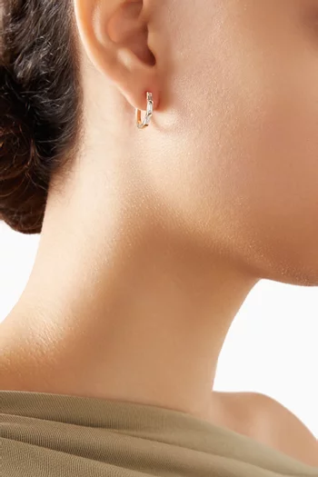 Baguette Diamond Hoop Earrings in 18kt Gold