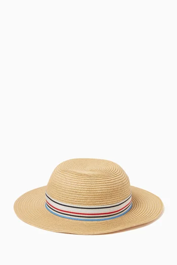 Logo Summer Hat in Straw