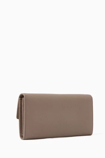 Gancini Continental Wallet in Calf Leather