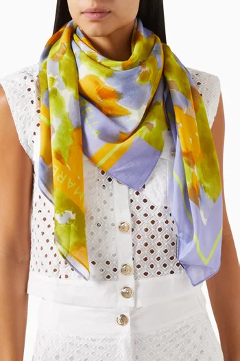 Magique Printed Scarf in Cotton-blend