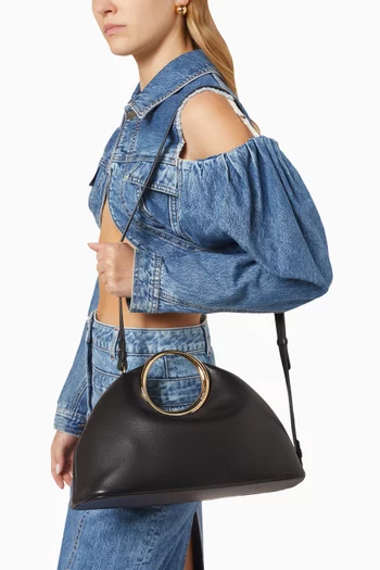 Medium Le Petit Calino Top Handle Tote Bag in Leather