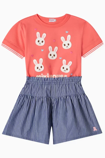 Bunny Patched T-shirt in Cotton