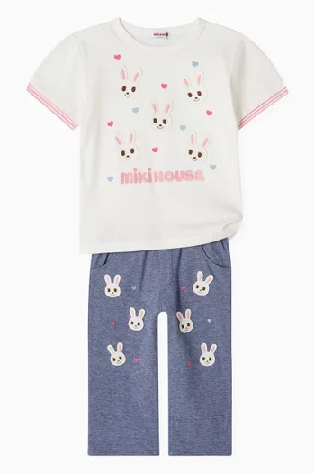 Bunny Patched T-shirt in Cotton