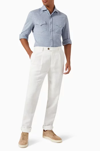 Slim-fit Shirt in Linen-cotton Blend