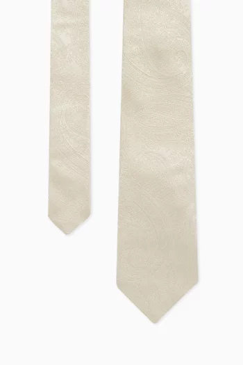 Paisley Tie in Silk Jacquard