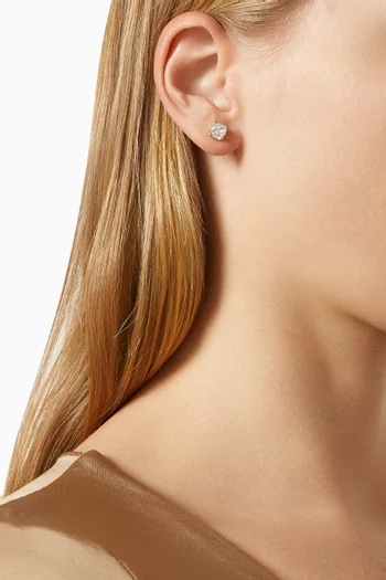 Little Luxuries 6mm Square Stud Earrings in Plated Metal