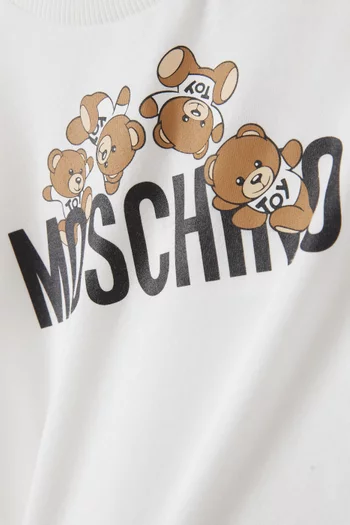 Teddy Bear Print T-Shirt in Cotton