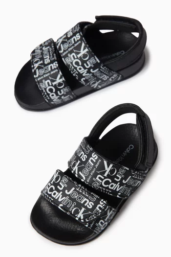 Logo Sandals in Rubber