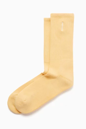 Logo-embroidered Socks in Cotton Blend