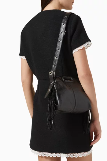 Mini Miss M Crossbody Bag in Crinkled Leather