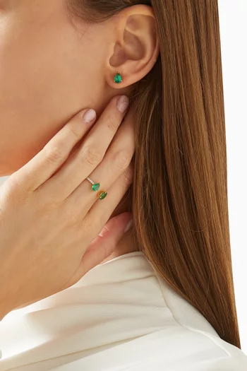 Juniper Emerald & Diamond Ring in 18kt Gold